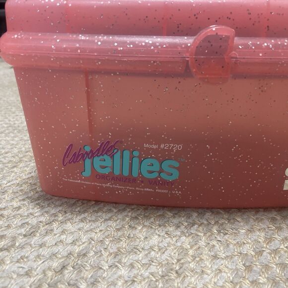 Caboodles Vintage Pink Glitter Makeup Case W/H Mirror Model #2720 Tray Y2K - Picture 2 of 9